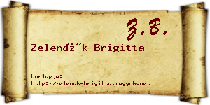 Zelenák Brigitta névjegykártya